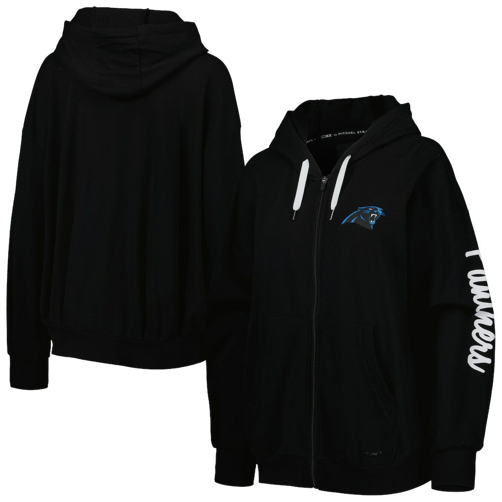 NFL Carolina Panthers MSX by Michael Strahan Women's Emerson Lightweight Full-Zip Hoodie