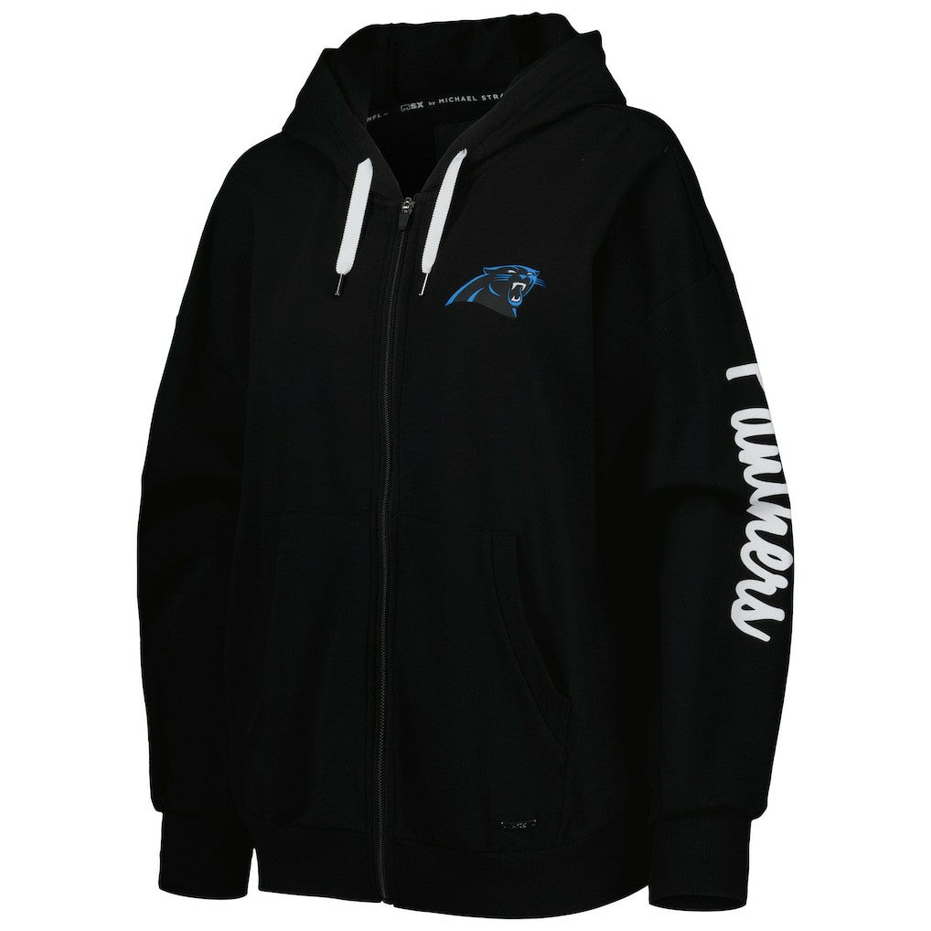 NFL Carolina Panthers MSX by Michael Strahan Women's Emerson Lightweight Full-Zip Hoodie