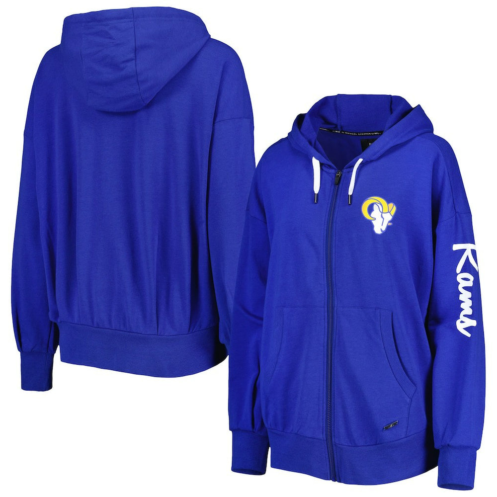 NFL Los Angeles Rams MSX by Michael Strahan Women's Emerson Lightweight Full-Zip Hoodie