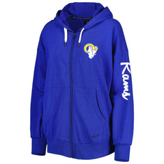 NFL Los Angeles Rams MSX by Michael Strahan Women's Emerson Lightweight Full-Zip Hoodie