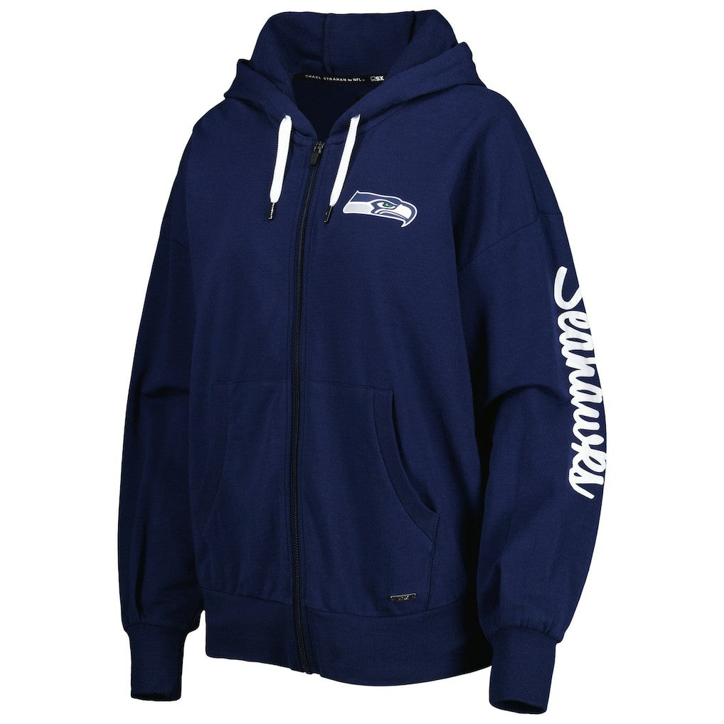 NFL Seattle Seahawks MSX by Michael Strahan Women's Emerson Lightweight Full-Zip Hoodie