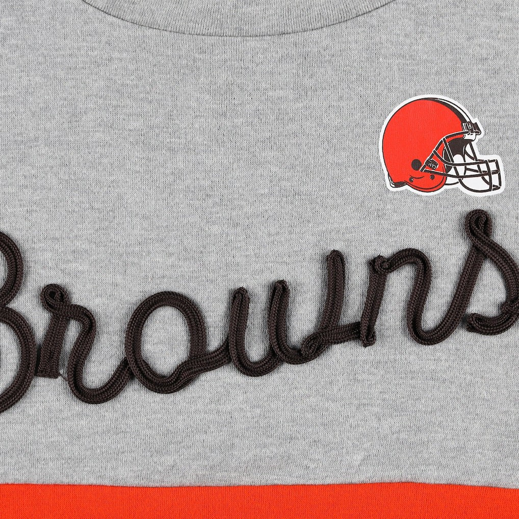 NFL Cleveland Browns Touch Women's Outfield Deep V-Back Waist Length Pullover Sweatshirt