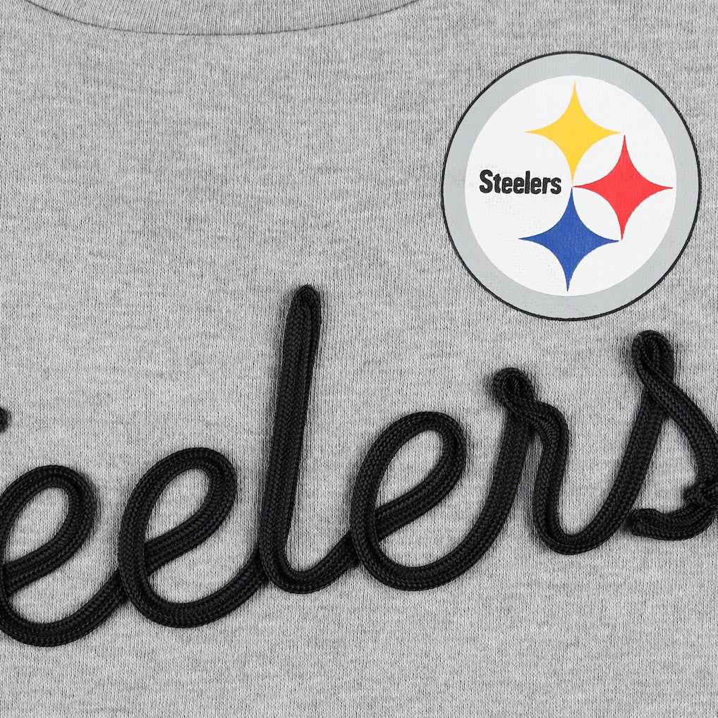 NFL Pittsburgh Steelers Touch Women's Outfield Deep V-Back Waist Length Pullover Sweatshirt