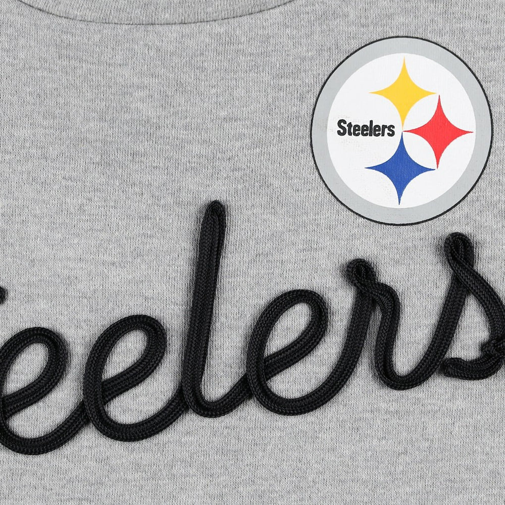 NFL Pittsburgh Steelers Touch Women's Outfield Deep V-Back Waist Length Pullover Sweatshirt