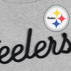 NFL Pittsburgh Steelers Touch Women's Outfield Deep V-Back Waist Length Pullover Sweatshirt