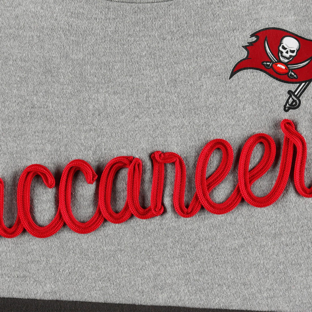 NFL Tampa Bay Buccaneers Touch Women's Outfield Deep V-Back Waist Length Pullover Sweatshirt
