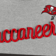 NFL Tampa Bay Buccaneers Touch Women's Outfield Deep V-Back Waist Length Pullover Sweatshirt