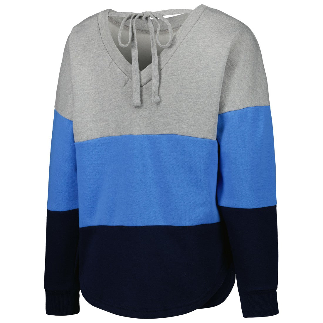 NFL Tennessee Titans Touch Women's Outfield Deep V-Back Waist Length Pullover Sweatshirt