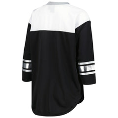 NFL Las Vegas Raiders G-III 4Her by Carl Banks Women's Double Team 3/4-Sleeve Lace-Up T-Shirt