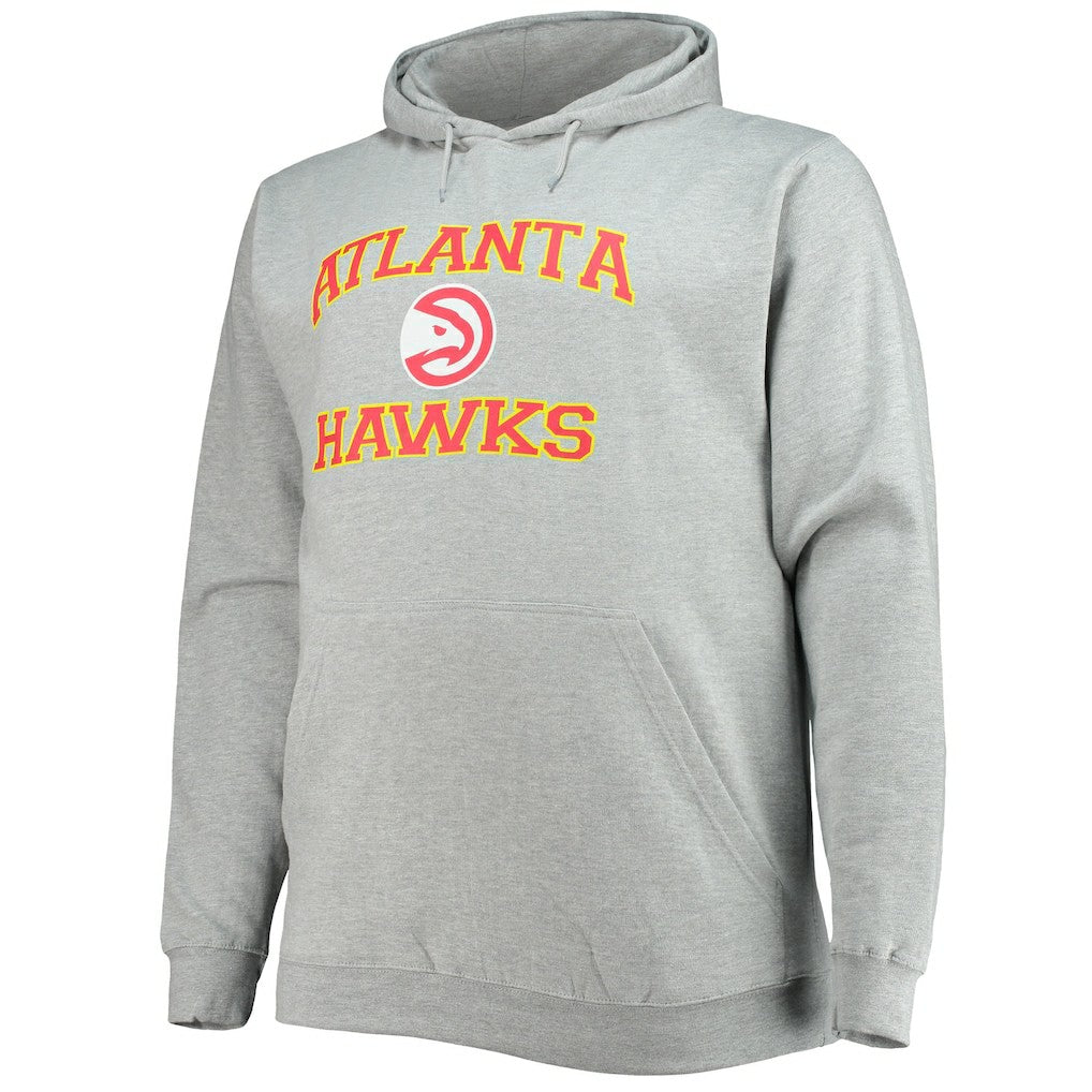 Atlanta Hawks Big & Tall Heart & Soul Pullover Hoodie - Heathered Gray on sale