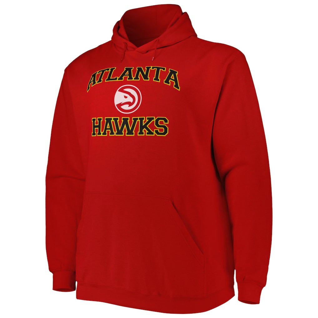 Atlanta Hawks Big & Tall Heart & Soul Pullover Hoodie - Red sale