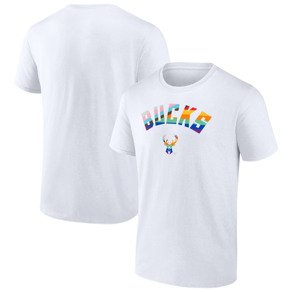 Milwaukee Bucks Pride T-Shirt - White discount