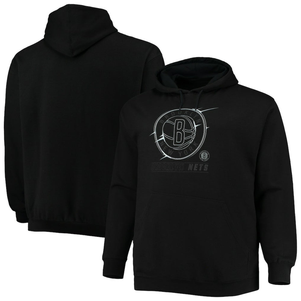 Brooklyn Nets Big & Tall Pop Pullover Hoodie - Black discount