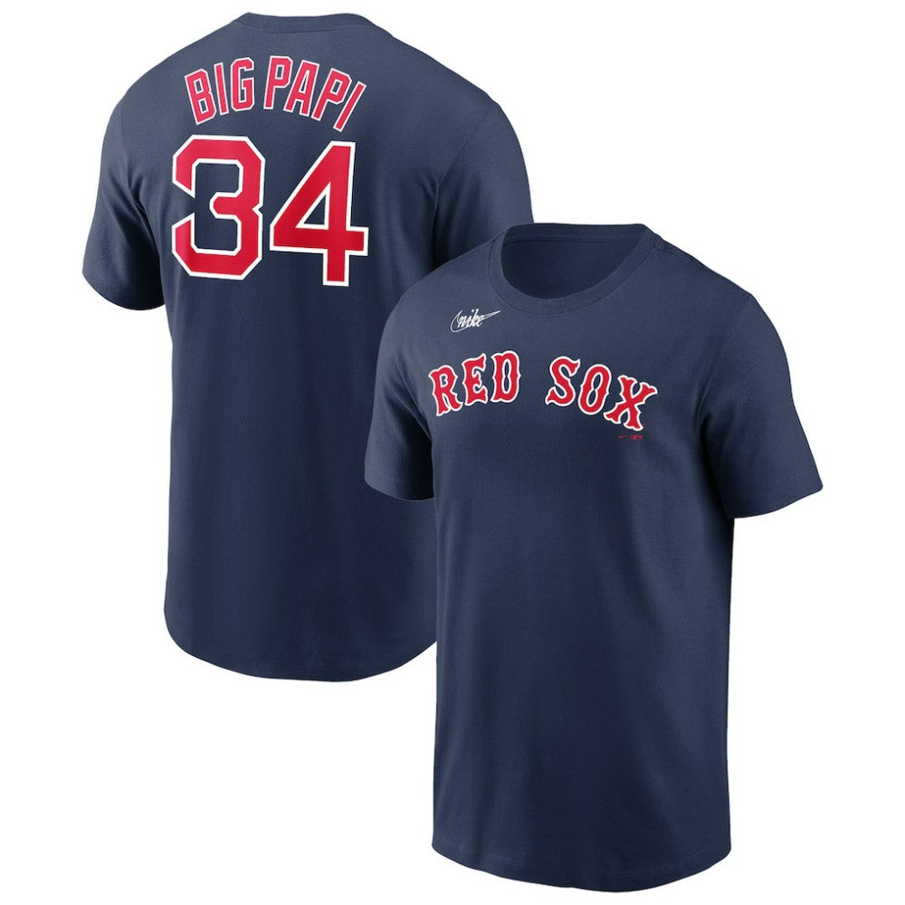 David Ortiz Boston Red Sox Name & Number Wordmark T-Shirt - Navy | Nike