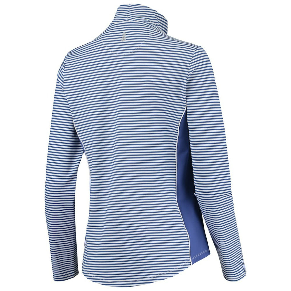 Chicago Cubs Tommy Bahama Women's Aubrey Stripe Block IslandZone Half-Zip Jacket - Royal