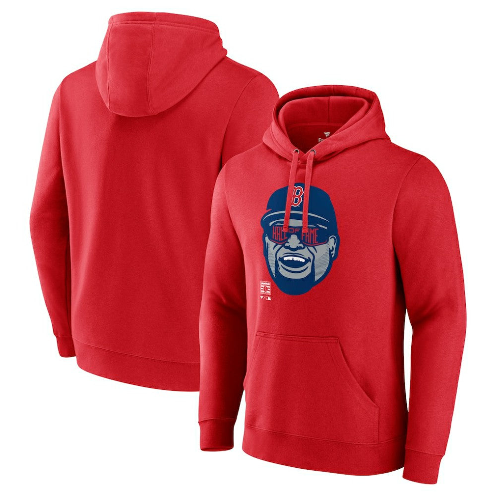 David Ortiz Boston Red Sox Big Papi Portrait Fitted Pullover Hoodie - Red
