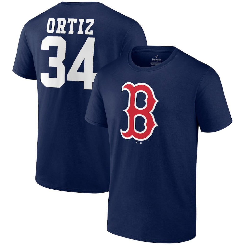 David Ortiz Boston Red Sox Logo Graphic T-Shirt - Navy
