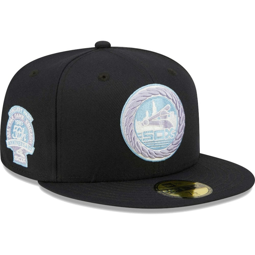 Chicago White Sox 50th Anniversary 1983 MLB All-Star Game Lavender Undervisor 59FIFTY Fitted Hat - Navy | New Era