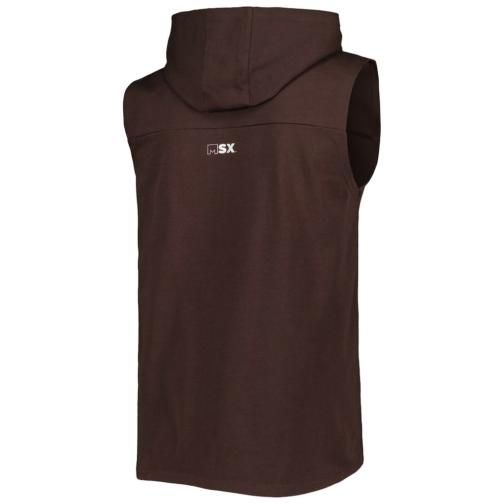 NFL Cleveland Browns MSX by Michael Strahan Relay Sleeveless Pullover Hoodie