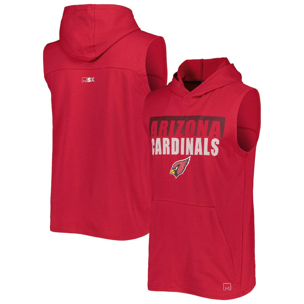 NFL Arizona Cardinals MSX by Michael Strahan Relay Sleeveless Pullover Hoodie