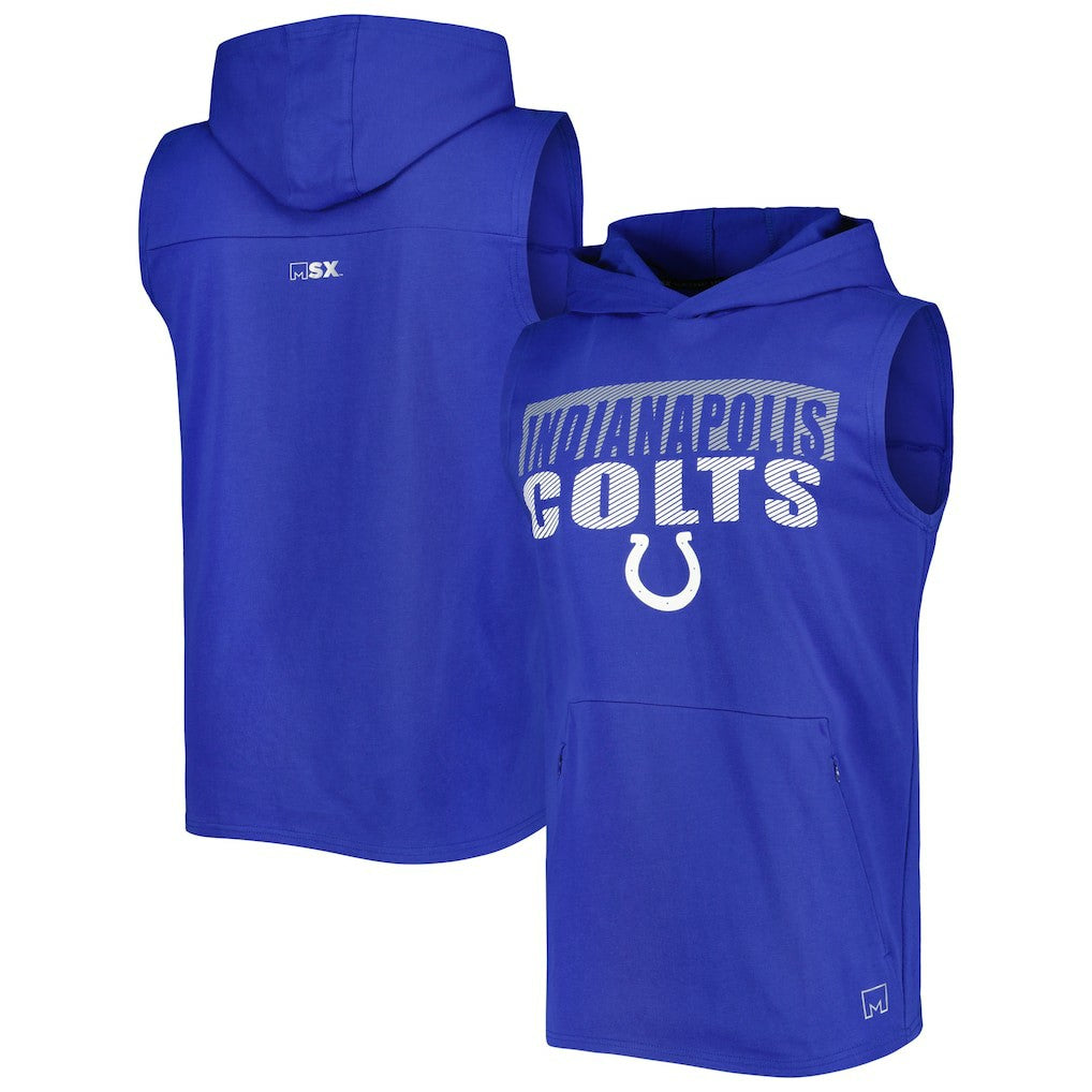 NFL Indianapolis Colts MSX by Michael Strahan Relay Sleeveless Pullover Hoodie