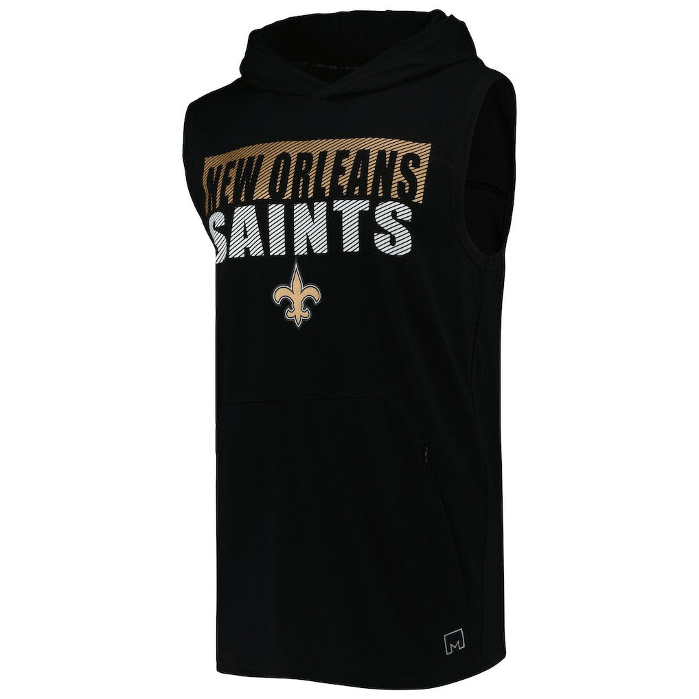NFL New Orleans Saints MSX by Michael Strahan Relay Sleeveless Pullover Hoodie