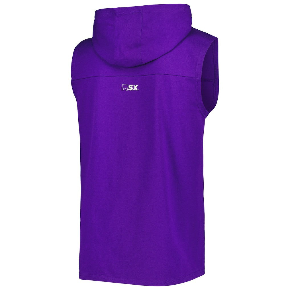 NFL Minnesota Vikings MSX by Michael Strahan Relay Sleeveless Pullover Hoodie