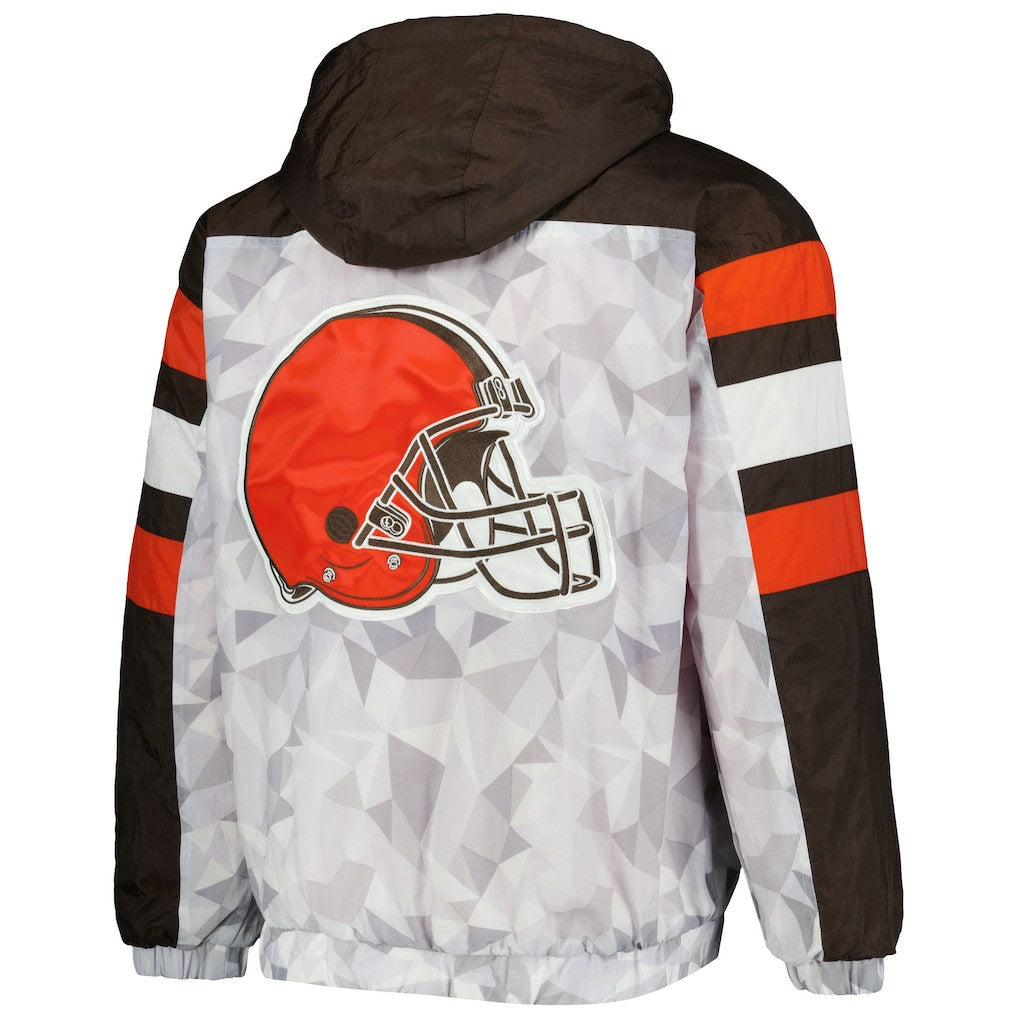 NFL Cleveland Browns Starter Thursday Night Gridiron Raglan Half-Zip Hooded Jacket