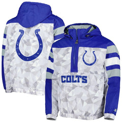 NFL Indianapolis Colts Starter Thursday Night Gridiron Raglan Half-Zip Hooded Jacket