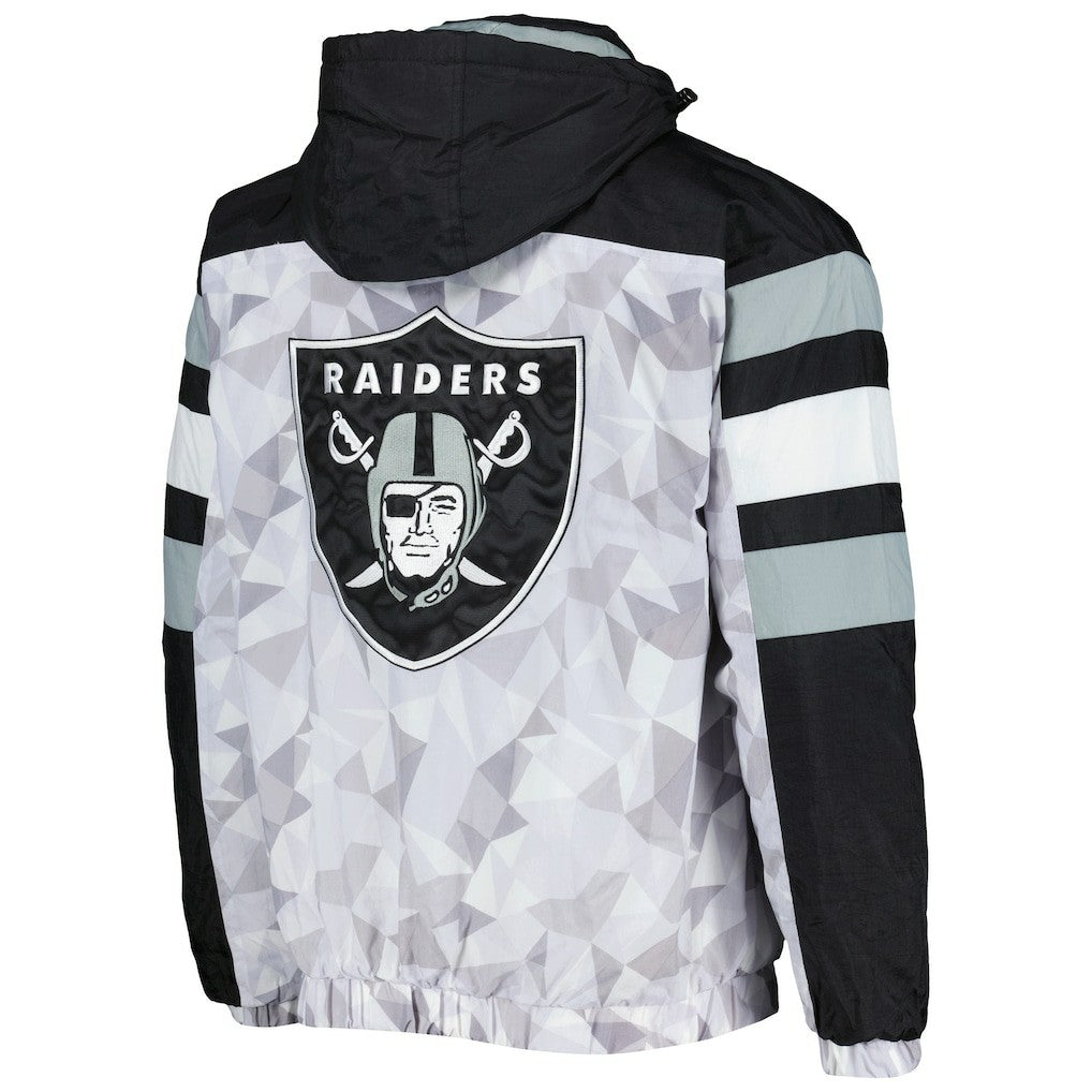 NFL Las Vegas Raiders Starter Thursday Night Gridiron Raglan Half-Zip Hooded Jacket