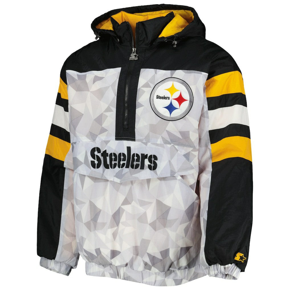 NFL Pittsburgh Steelers Starter Thursday Night Gridiron Raglan Half-Zip Hooded Jacket