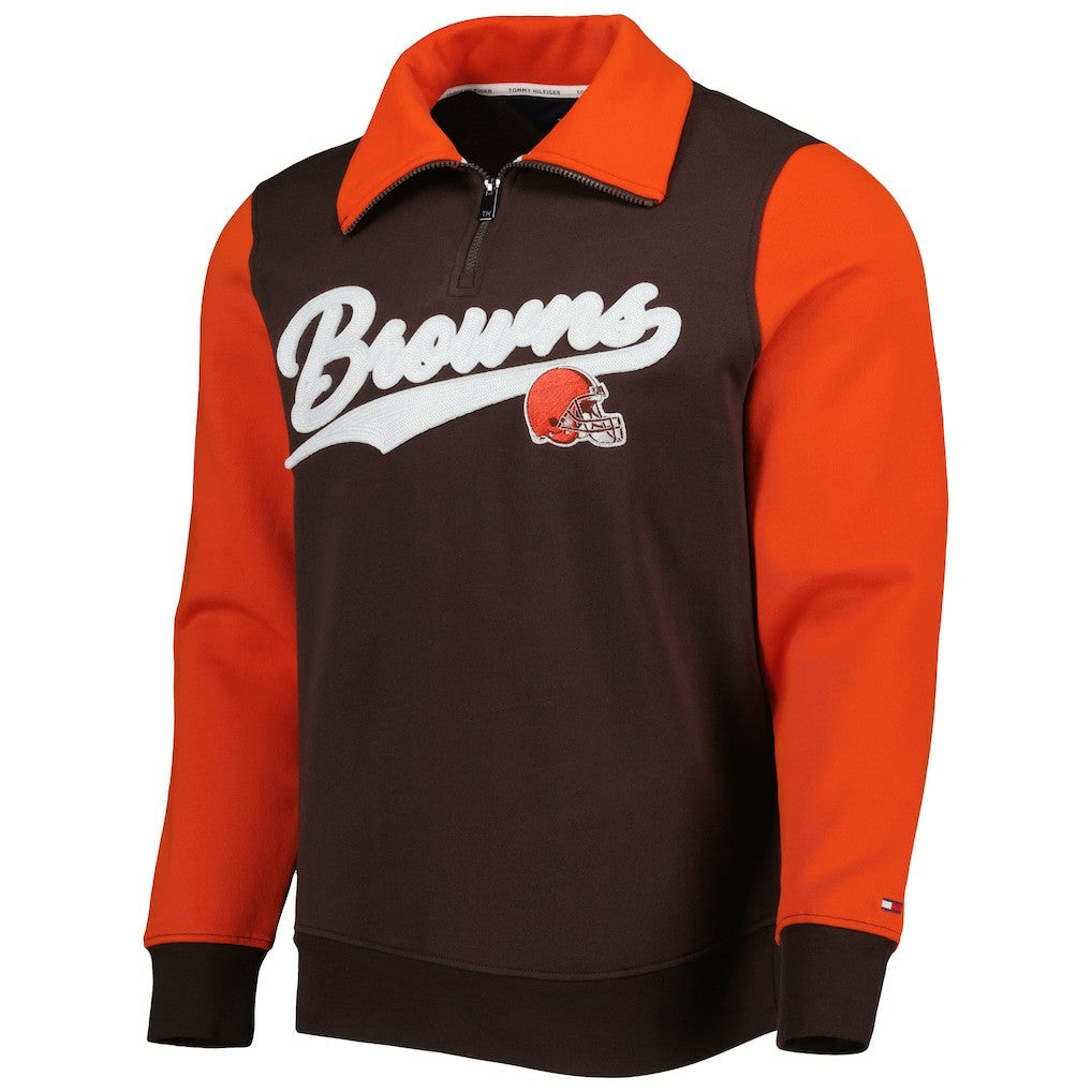 NFL Cleveland Browns Tommy Hilfiger Aiden Quarter-Zip Sweatshirt
