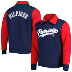 NFL New England Patriots Tommy Hilfiger Aiden Quarter-Zip Sweatshirt