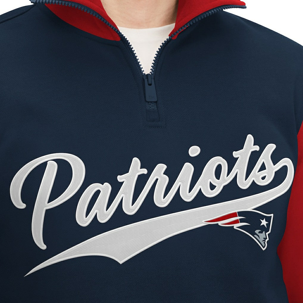 NFL New England Patriots Tommy Hilfiger Aiden Quarter-Zip Sweatshirt