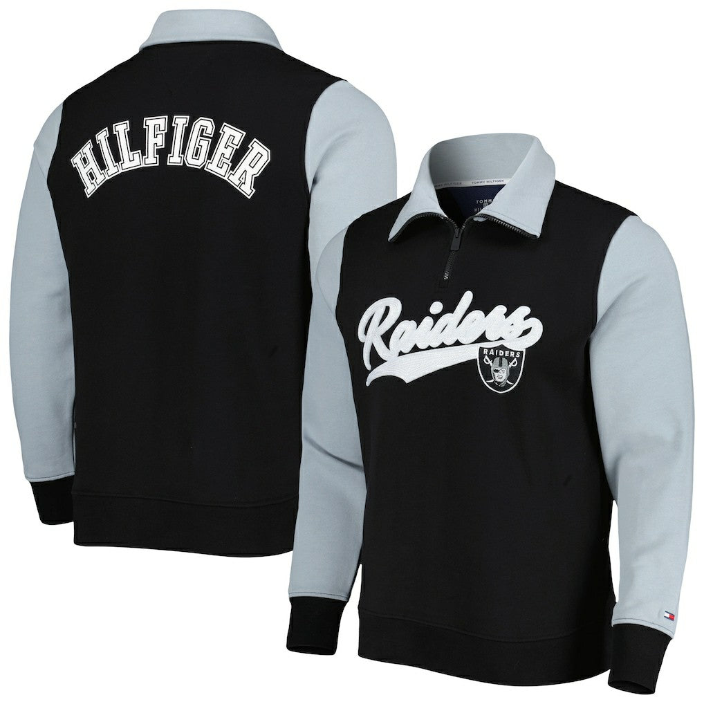 NFL Las Vegas Raiders Tommy Hilfiger Aiden Quarter-Zip Sweatshirt