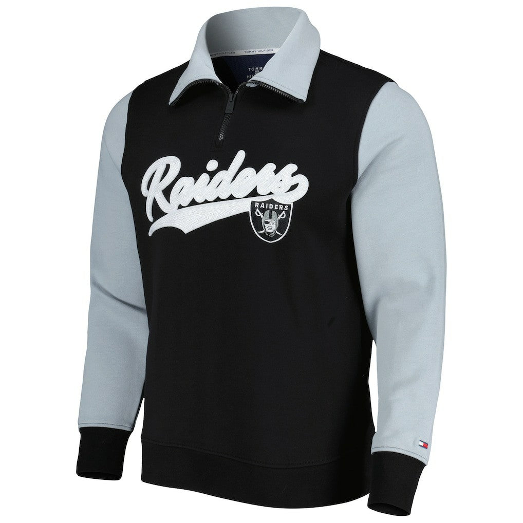 NFL Las Vegas Raiders Tommy Hilfiger Aiden Quarter-Zip Sweatshirt