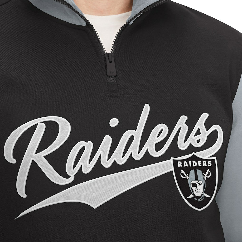 NFL Las Vegas Raiders Tommy Hilfiger Aiden Quarter-Zip Sweatshirt