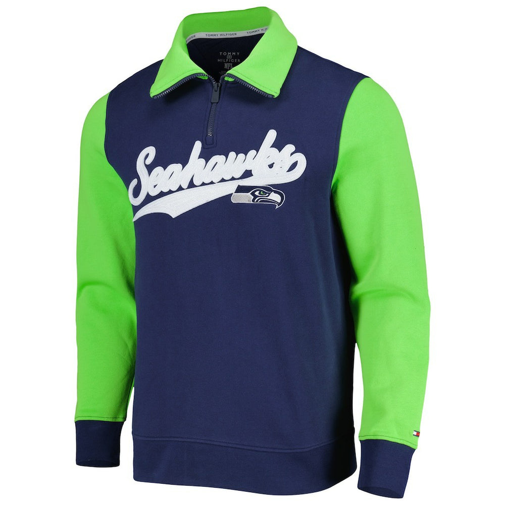 NFL Seattle Seahawks Tommy Hilfiger Aiden Quarter-Zip Sweatshirt