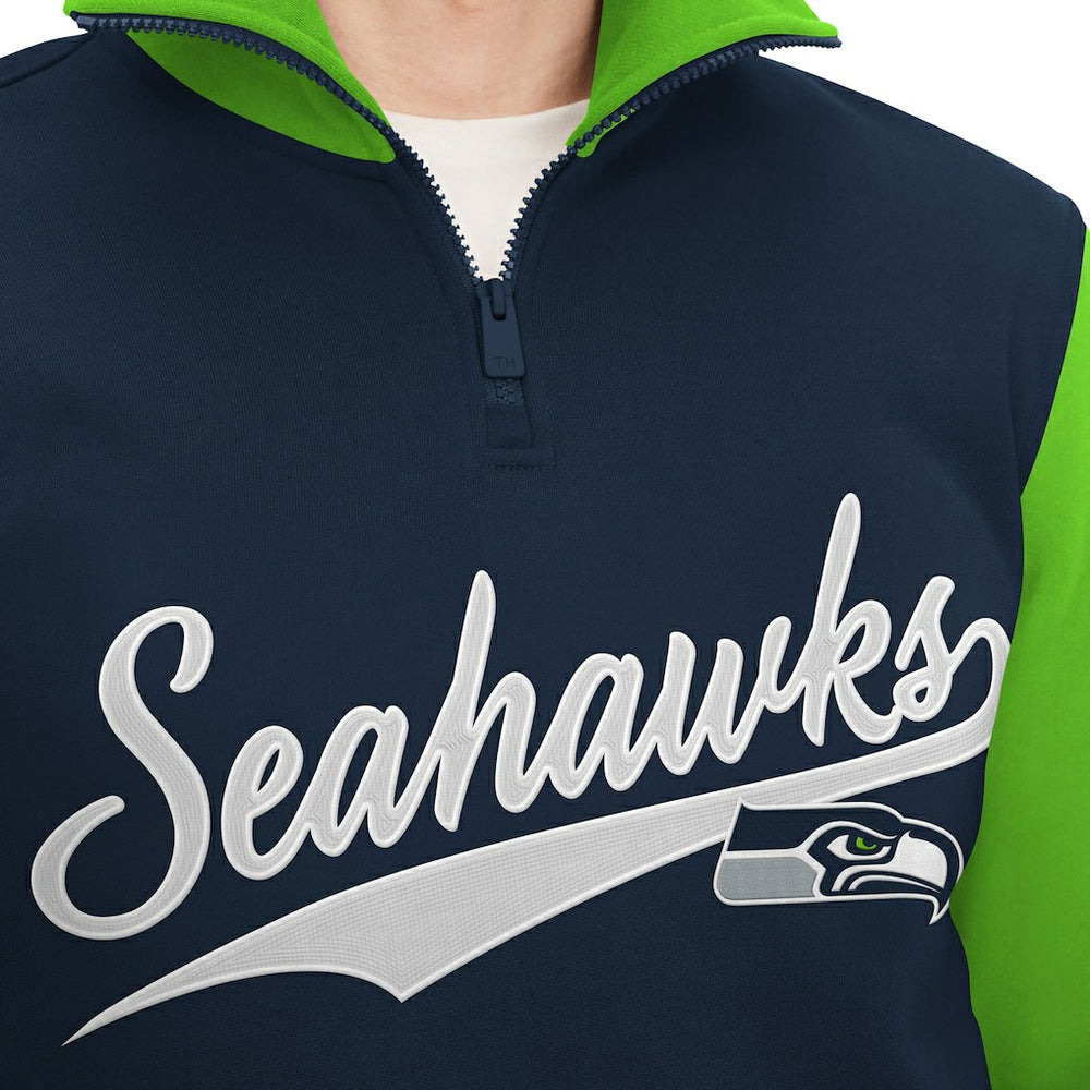 NFL Seattle Seahawks Tommy Hilfiger Aiden Quarter-Zip Sweatshirt