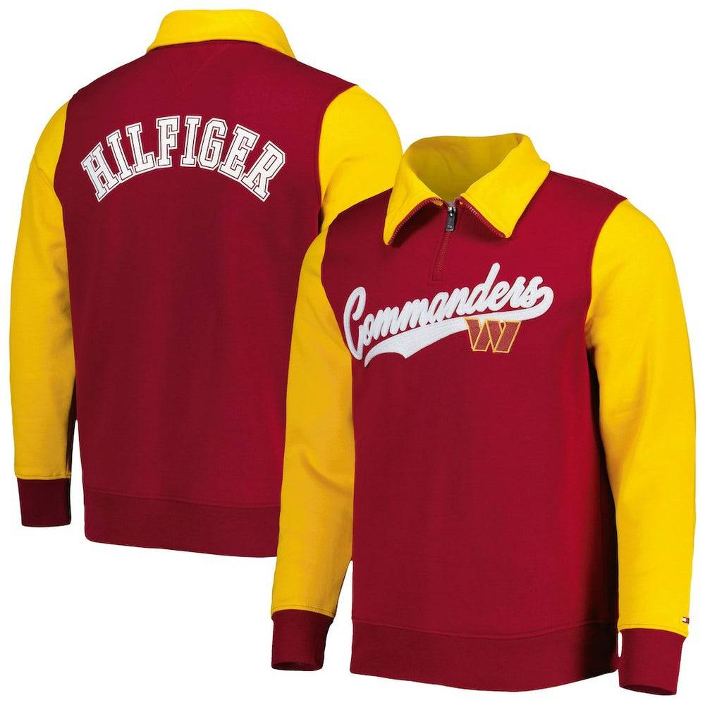 NFL Washington Commanders Tommy Hilfiger Aiden Quarter-Zip Sweatshirt