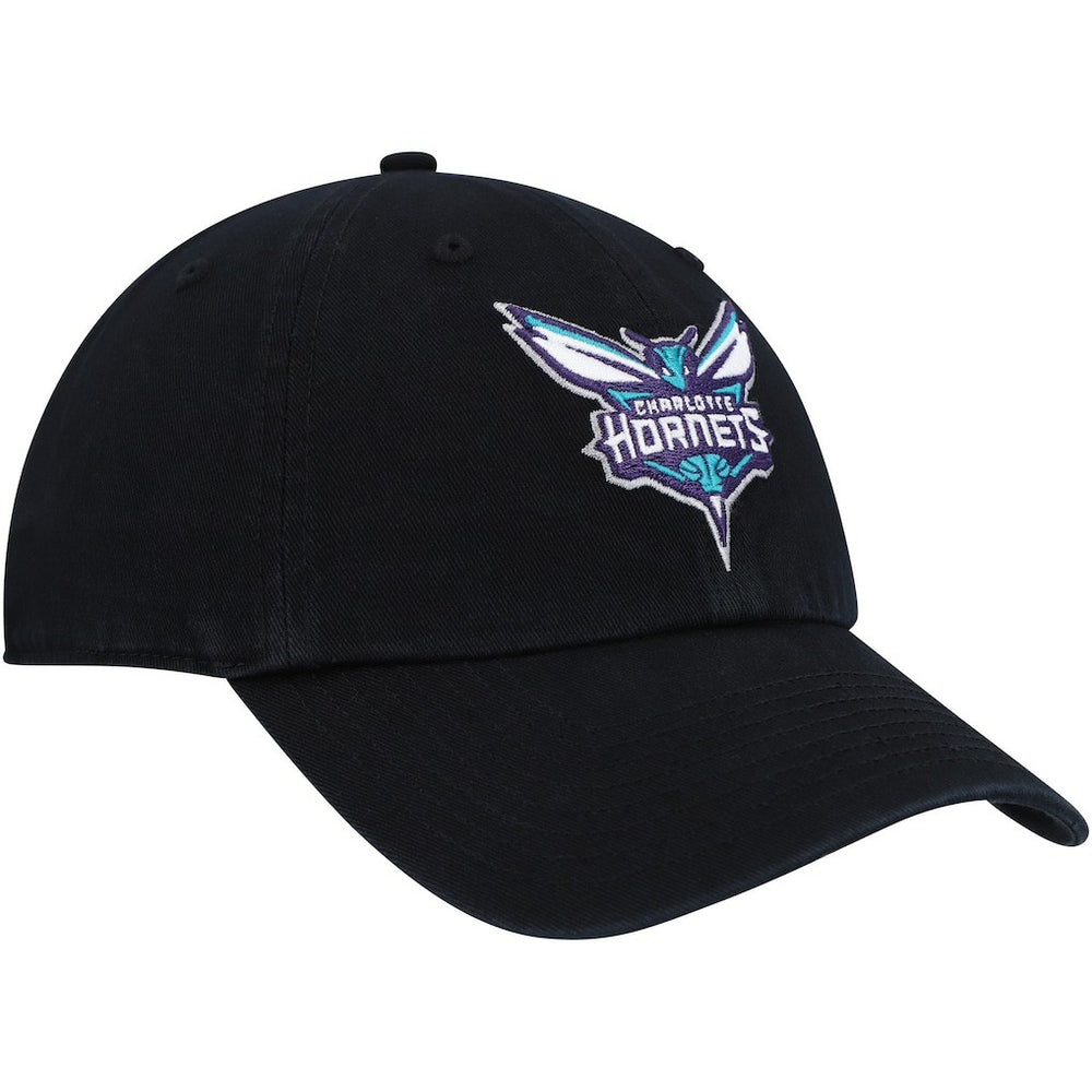 Charlotte Hornets '47 Core Logo Clean Up Adjustable Hat - Black | 47 brand outlet