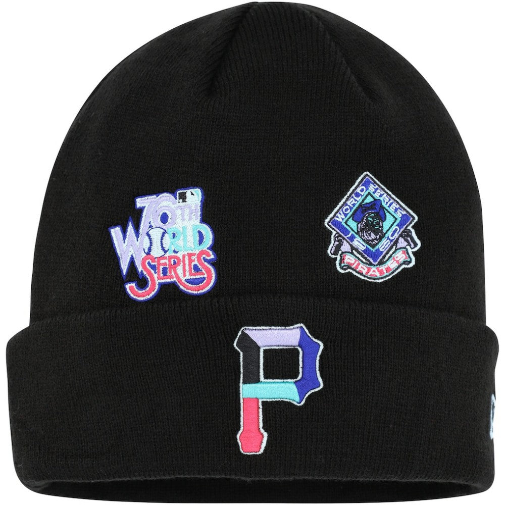 Pittsburgh Pirates Polar Lights Cuffed Knit Hat - Black | New Era