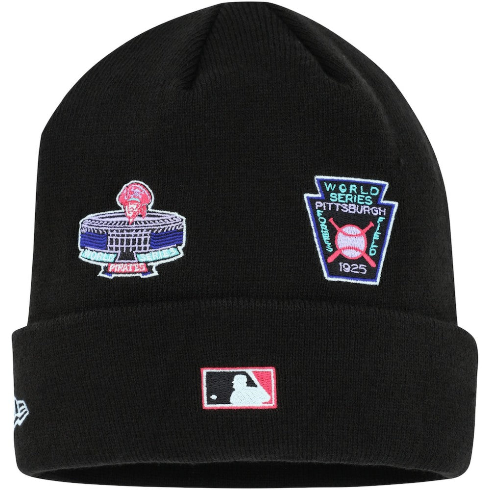 Pittsburgh Pirates Polar Lights Cuffed Knit Hat - Black | New Era