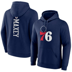 Tyrese Maxey Philadelphia 76ers Playmaker Pullover Hoodie - Navy sale