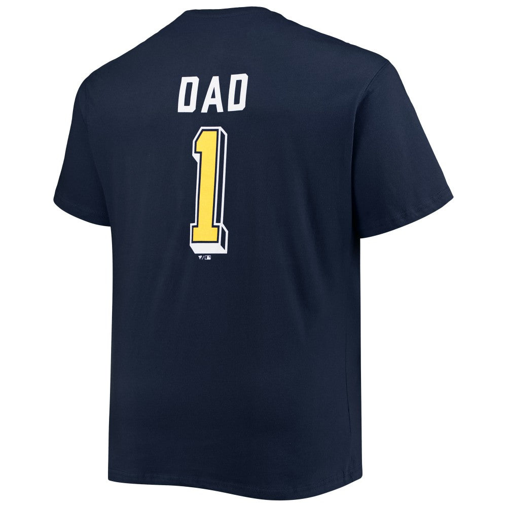 Milwaukee Brewers Big & Tall Father's Day #1 Dad T-Shirt - Navy