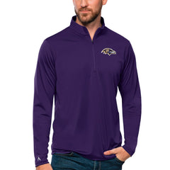 NFL Baltimore Ravens Antigua Tribute Quarter-Zip Lightweight Pullover Top