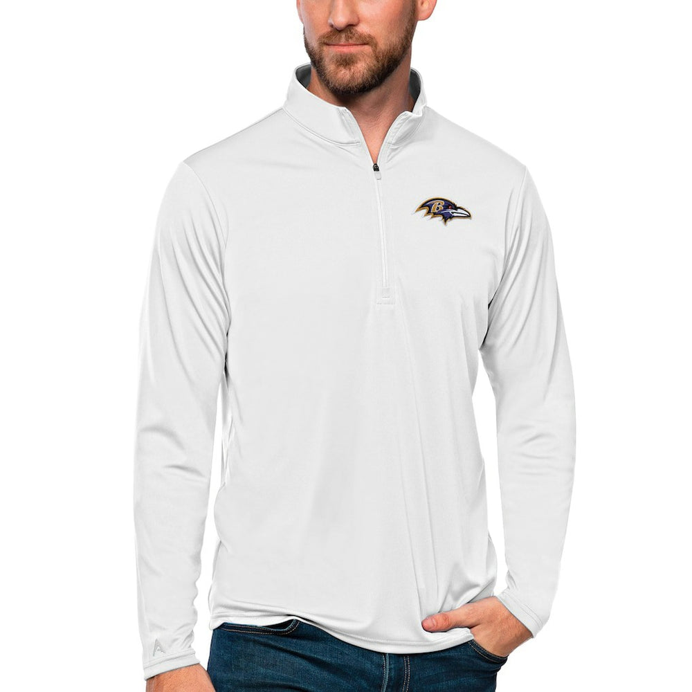 NFL Baltimore Ravens Antigua Tribute Quarter-Zip Lightweight Pullover Top