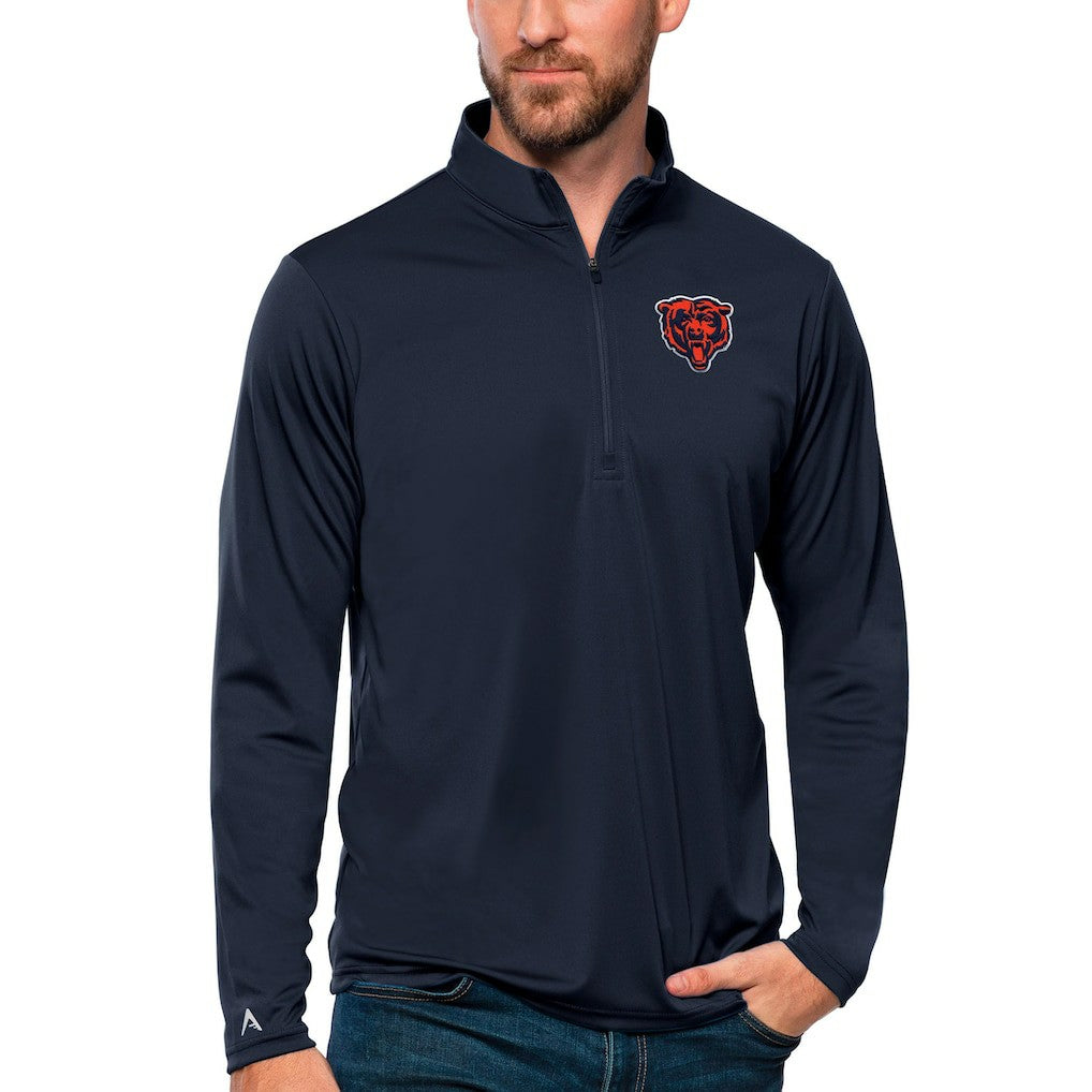 NFL Chicago Bears Antigua Tribute Quarter-Zip Lightweight Pullover Top