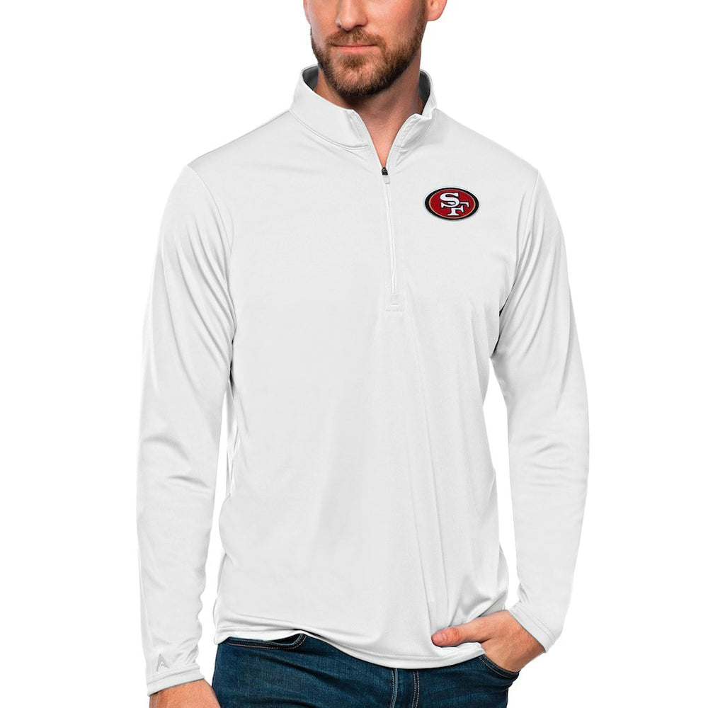 NFL San Francisco 49ers Antigua Tribute Quarter-Zip Lightweight Pullover Top