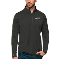 NFL Seattle Seahawks Antigua Tribute Quarter-Zip Lightweight Pullover Top
